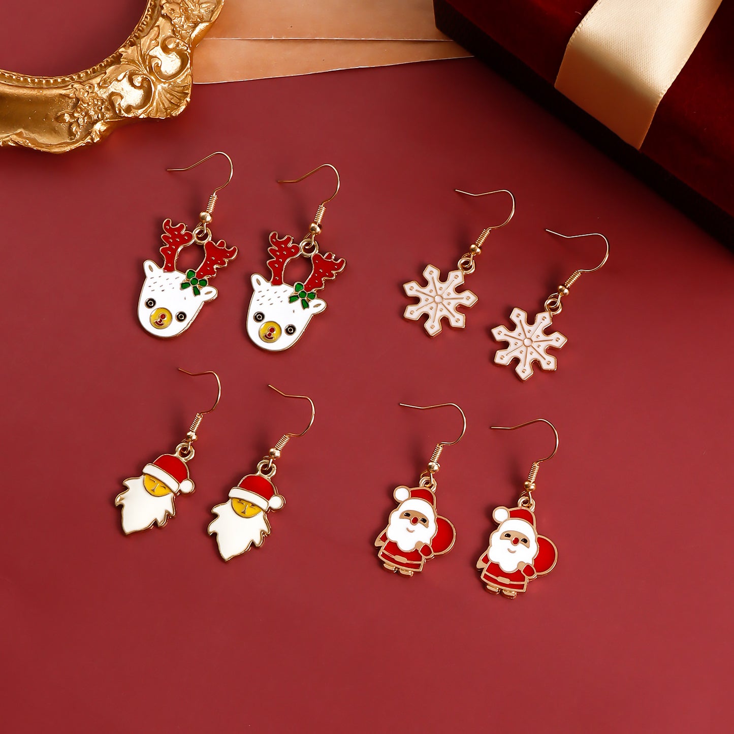Geometric Plated Alloy Earrings for Women