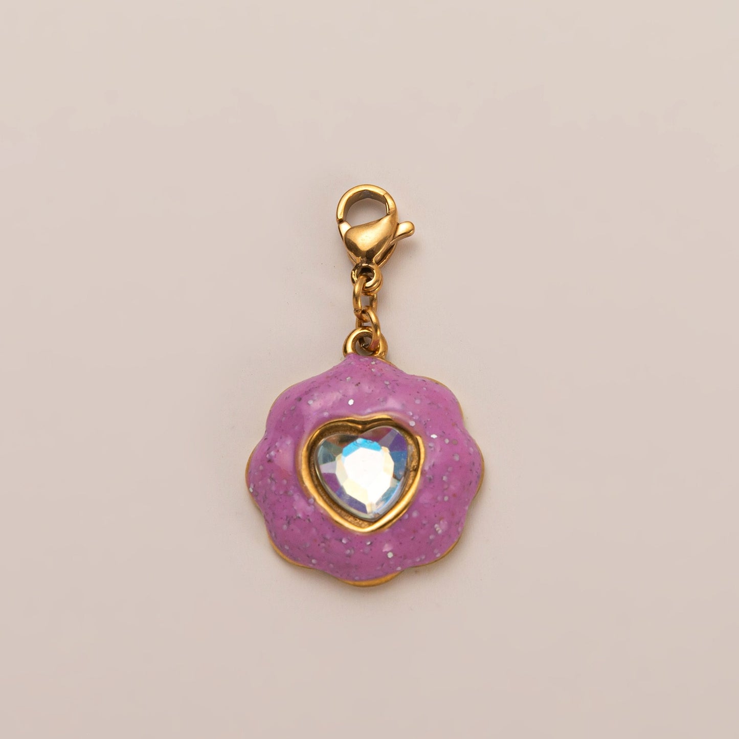 Sweet Colorful Acrylic Food Shape Bag Chain Charm Keychain with Fruit Pattern