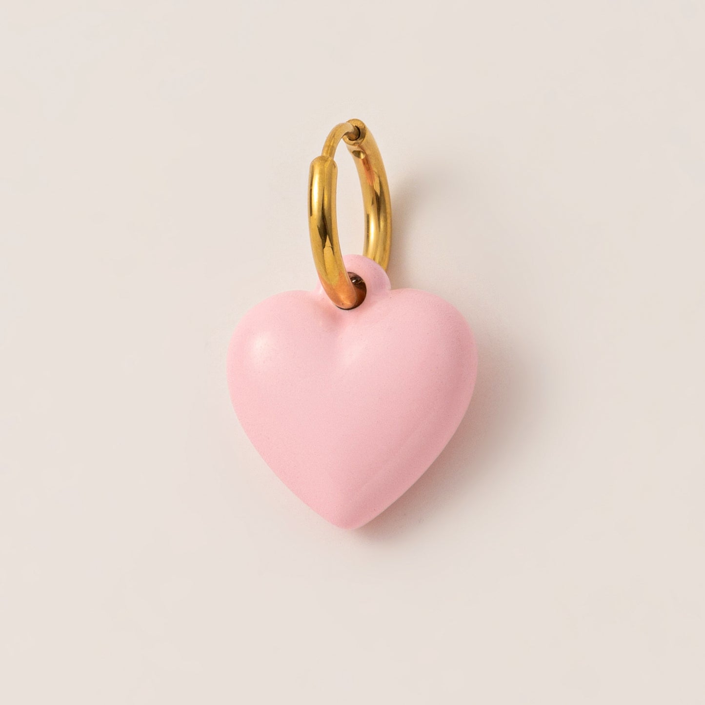 Vintage 18K Gold Plated Heart Stainless Steel PVD Charm Bar