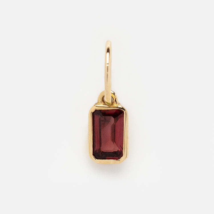 Minimalist Square Brass Pendant with Cubic Zirconia Inlay DIY Charm Bar for Women