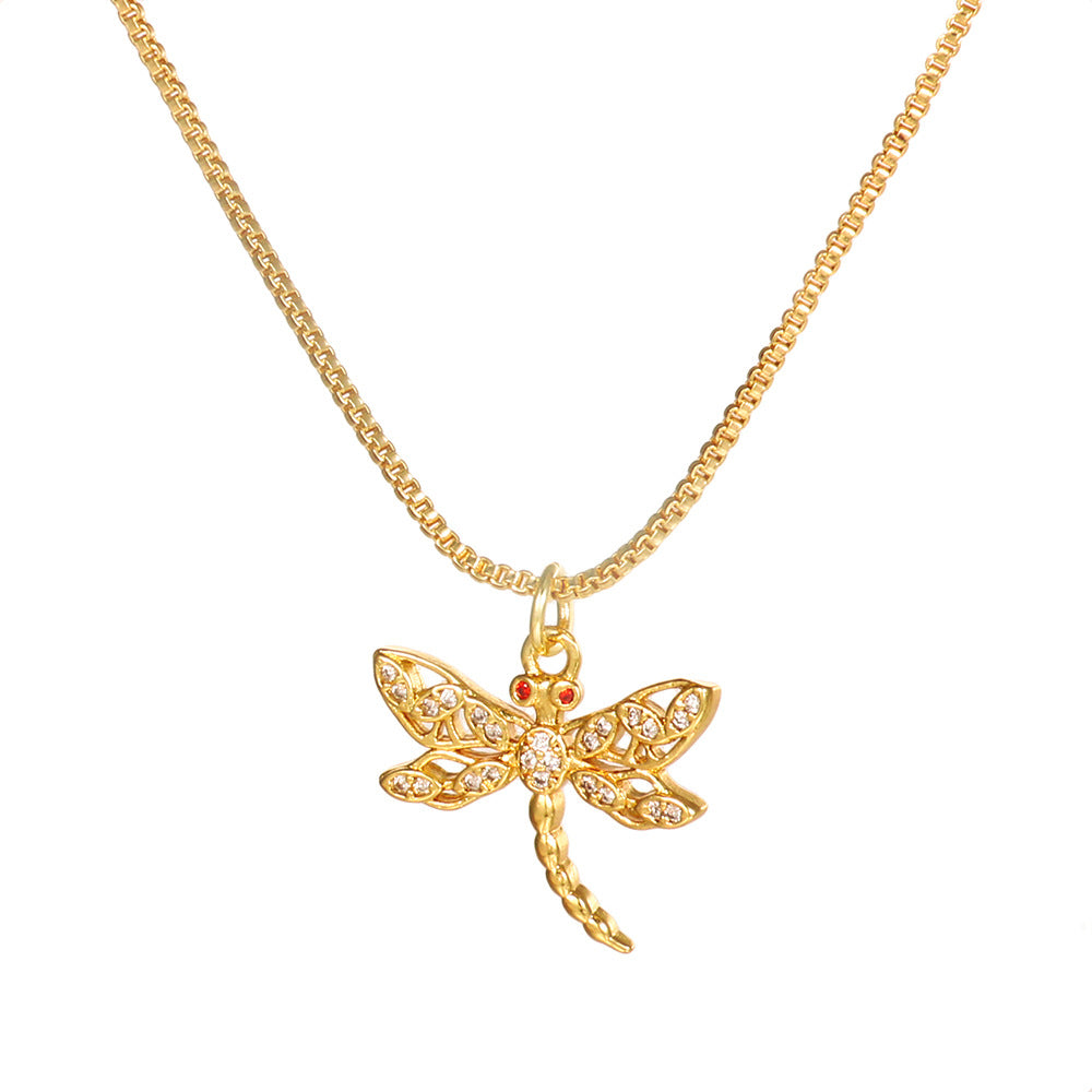 Elegant Heart Brass Cubic Zirconia Pendant Necklace Cable Chain Unisex