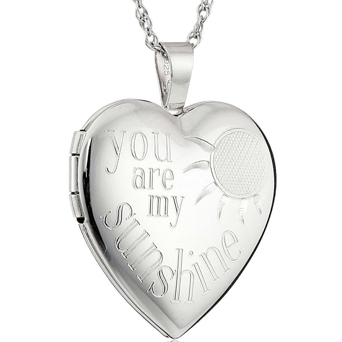 Natural and Fresh Heart-Shaped Stainless Steel Necklace with Titanium Steel Pendant and Polished Finish for Women