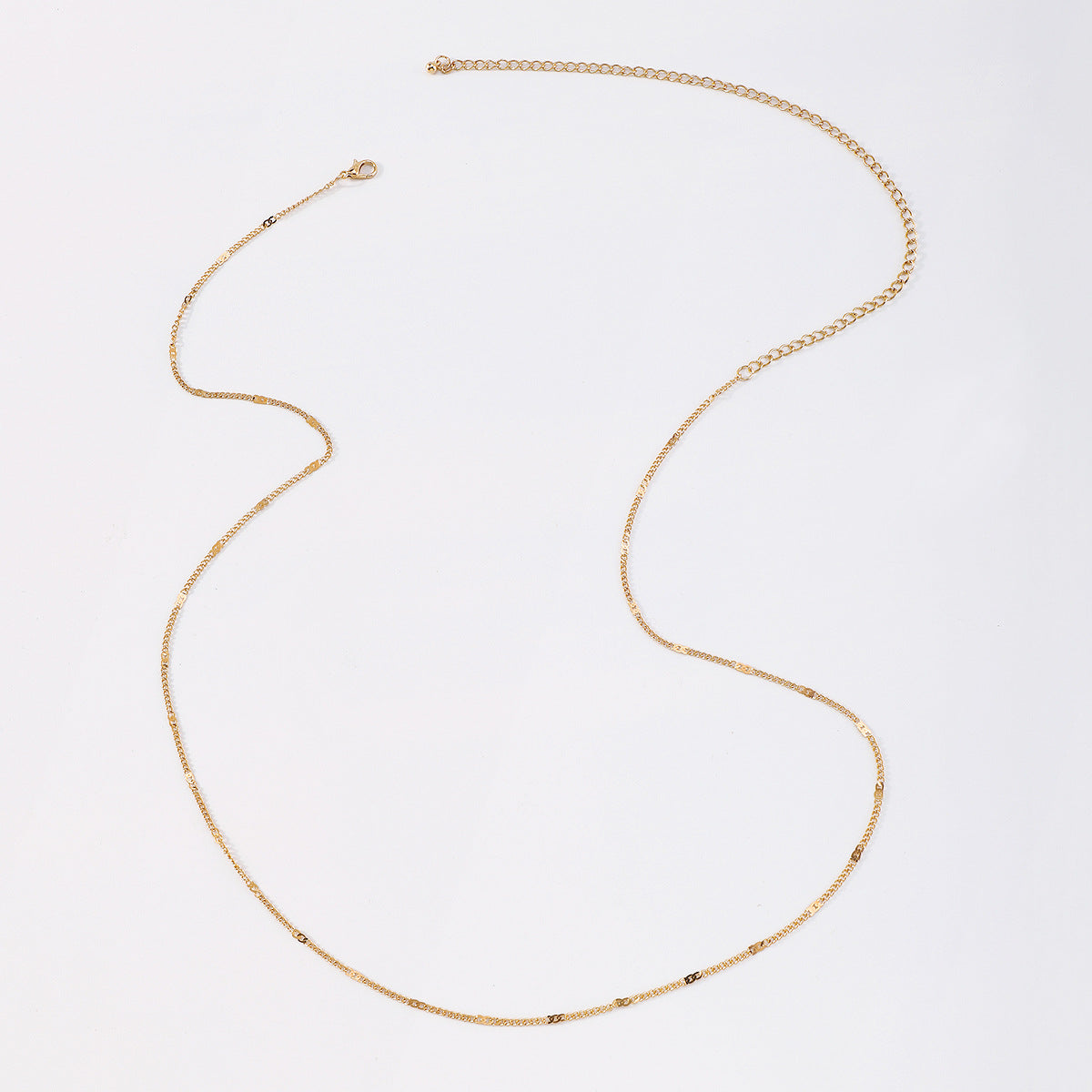 Cadena de cintura de aleación minimalista estilo Punk para mujer con diseño de cadena de serpiente chapada