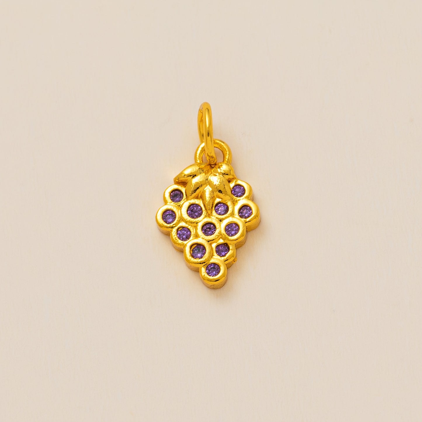 Minimalist Floral Print Brass PVD Plated Charm Bar