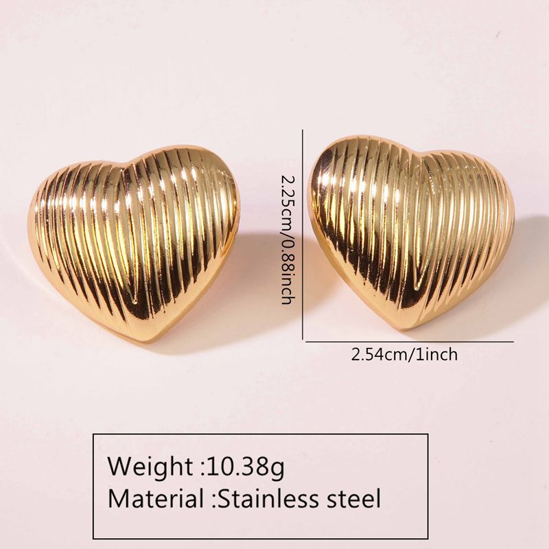 Elegant Gold Plated Stainless Steel Leaf Earrings for Women
