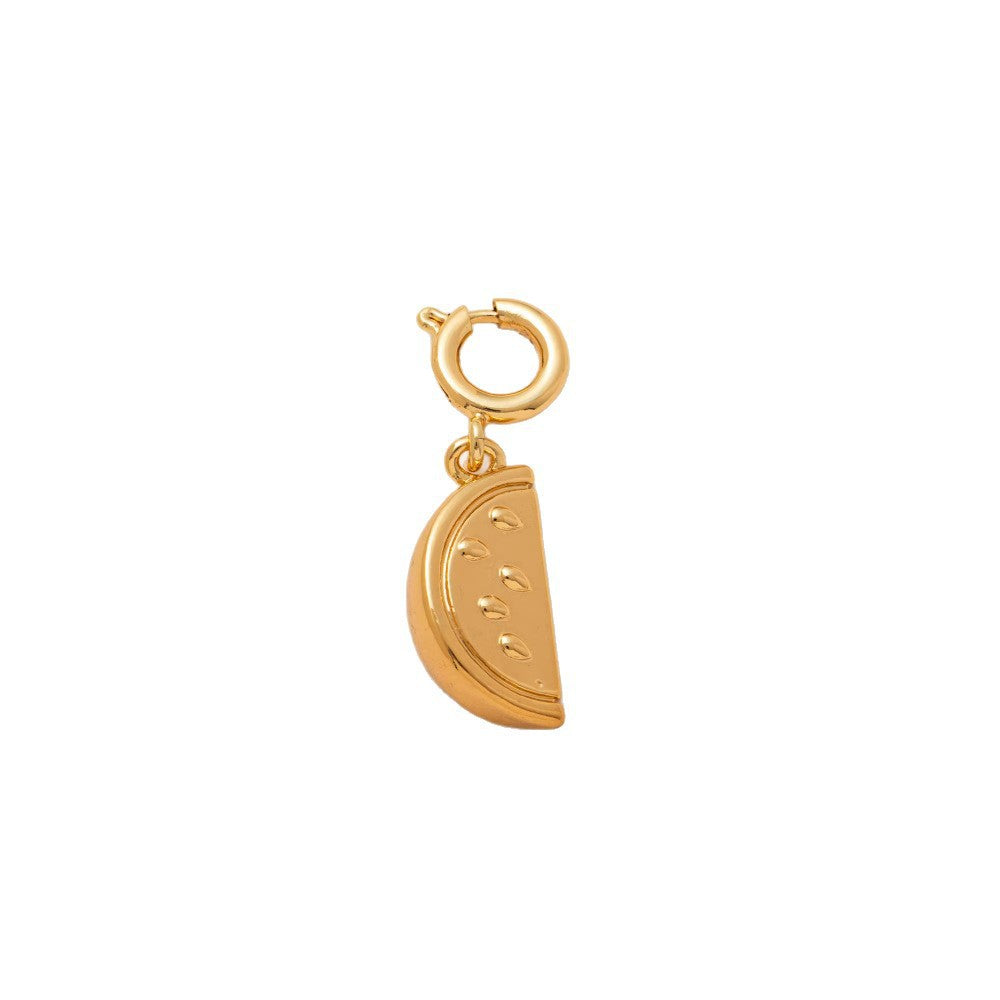 Minimalist Floral Pattern Brass PVD Plated Charm Bar