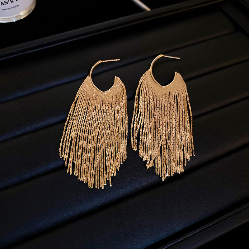 Pendientes Chic de Borla Floral para Mujer con Postes de Plata de Ley 925 y Base de Cobre Bañado