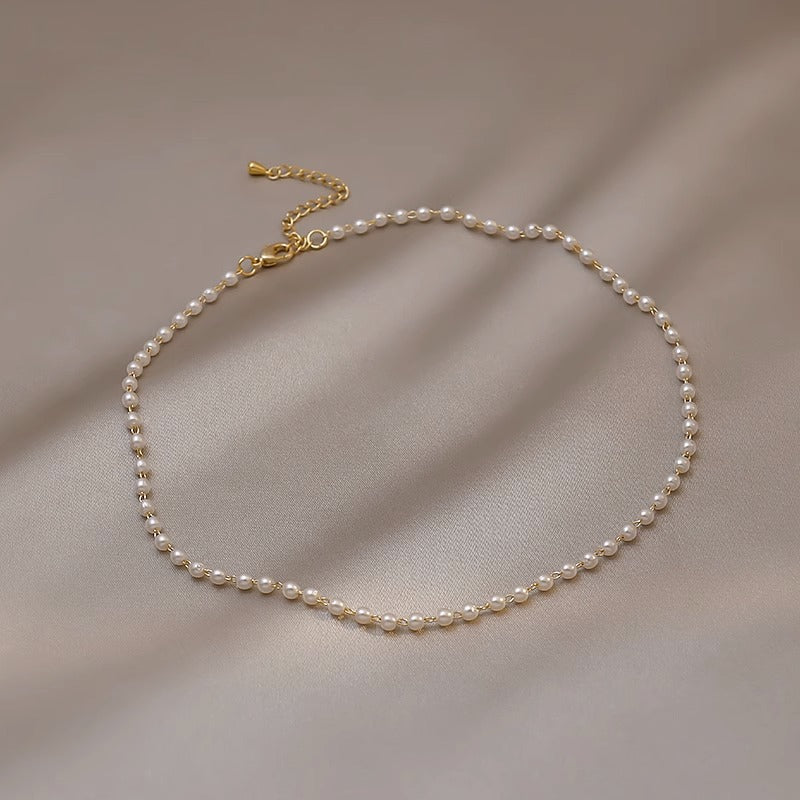 Minimalist French-Style Titanium Steel Clavicle Necklace with Irregular Pendant for Women