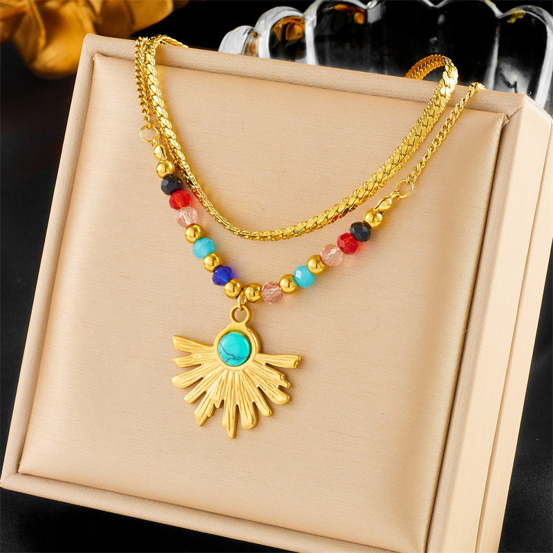 Luxury Minimalist Stainless Steel Star Butterfly Tree of Life Pendant Necklace