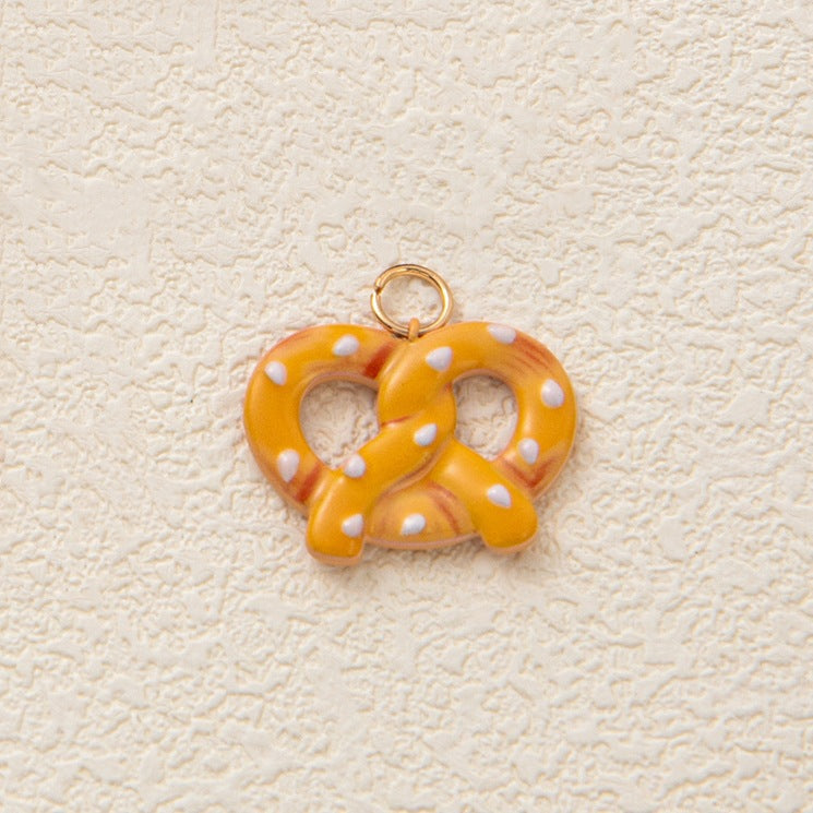 Sweet Geometric Stainless Steel Drip Oil Food Fruit Pendant Necklace