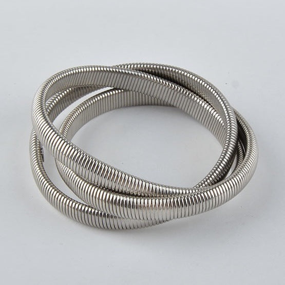 Fashion Geometric Teardrop Polished Plated Alloy Cuff Bracelet