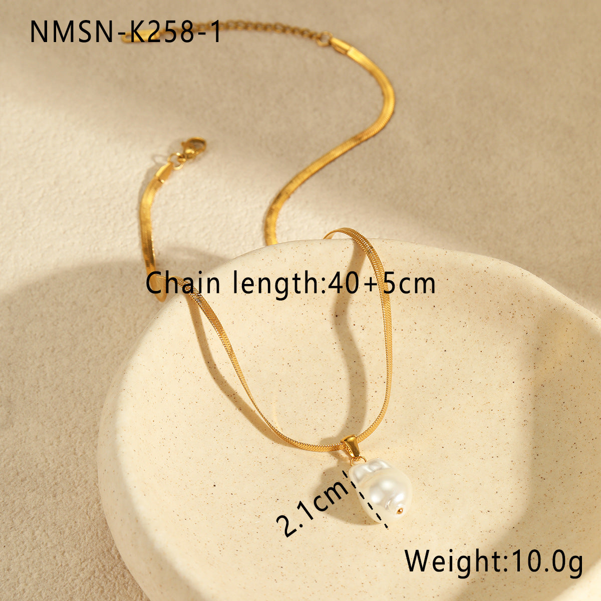 Collana pendente geometrica da donna alla moda in stile barocco, in acciaio al titanio placcato oro