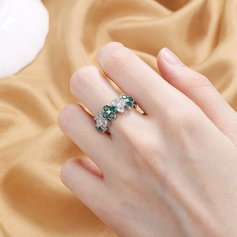 Anello Stellato Regolabile Minimalista da Donna in Rame Placcato con Design a Lettera o Numero