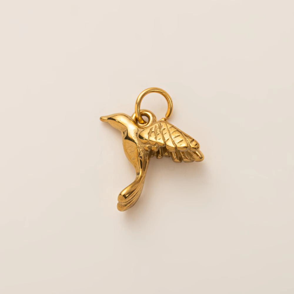 Vintage Cartoon Animal Geometric 18K Gold Plated Stainless Steel Charm Bar