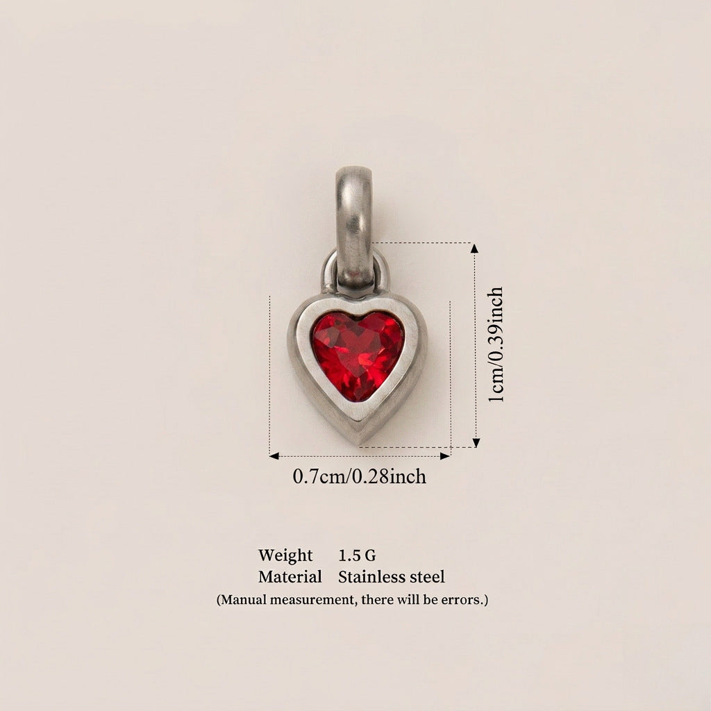 Minimalist Stainless Steel Heart Letter DIY Charm Bar Pendant Plated Necklace for Women