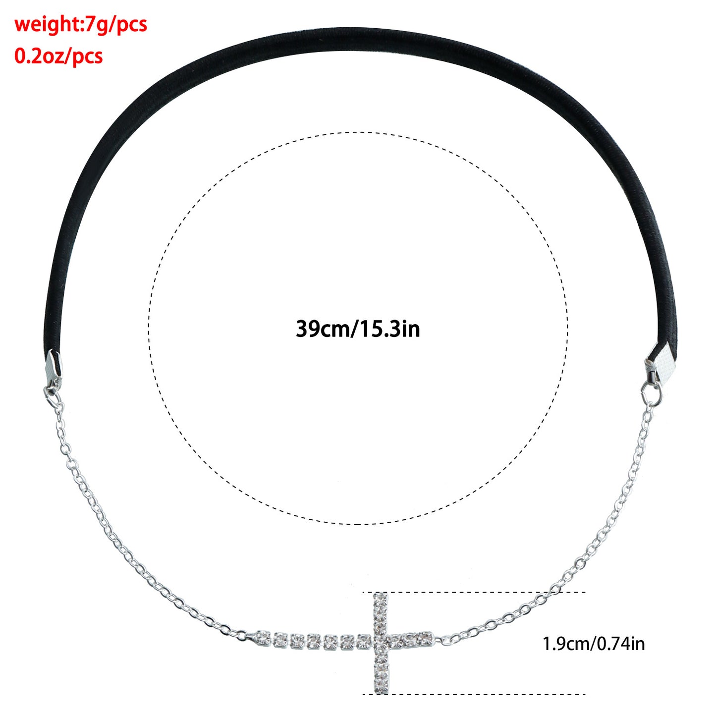 Geometric Style Alloy Anklet with Cross Charm for Women Casual Stretch Body Chain