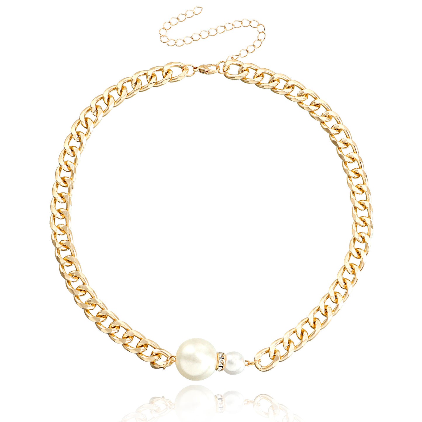 Vintage Street Style Geometric Alloy Pendant Necklace with Plated Finish and Clavicle Chain