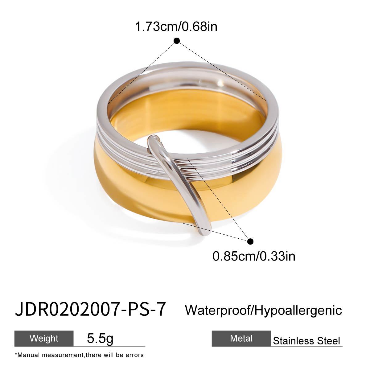 Elegante Anillo de Acero Inoxidable con Corazón Geométrico para Mujer