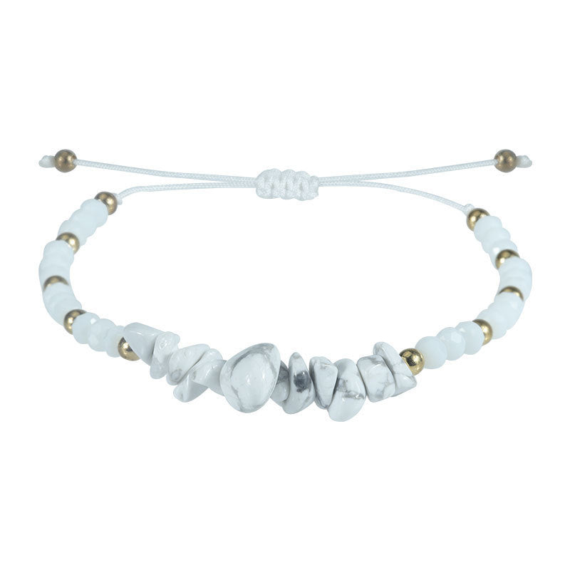 Bohemian Vintage Geometric Natural Crystal Chip Bracelet Unisex Handmade Friendship Jewelry