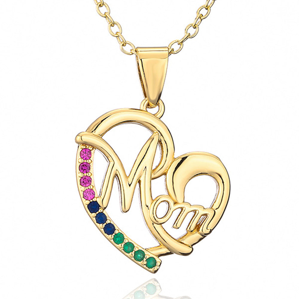 Minimalist Heart-Shaped Copper Pendant Necklace for Women with Geometric Design and Elegant Clavicle Chain