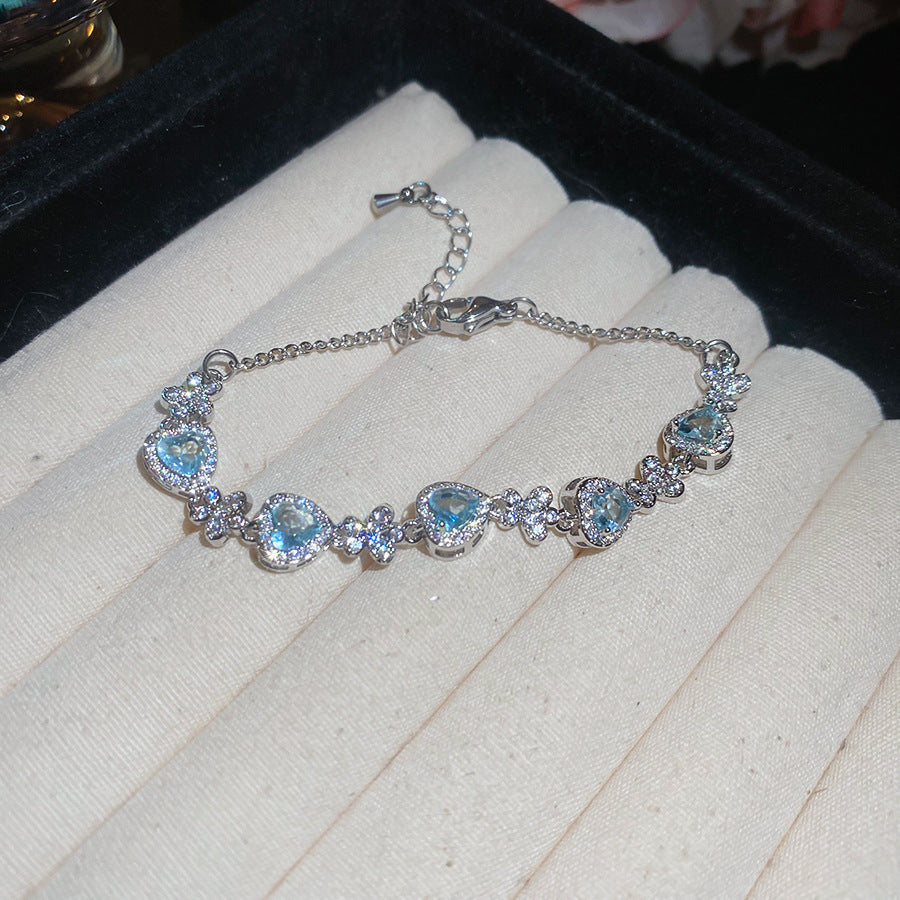 Luxury Elegant Geometric Alloy Plated Bracelet with Cubic Zirconia for Women
