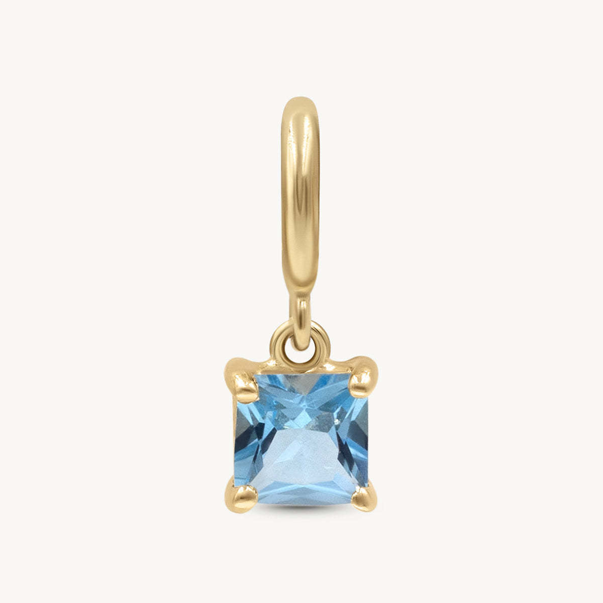 Vintage Geometric 18K Gold Plated Brass Pendant Charm Bar for Women
