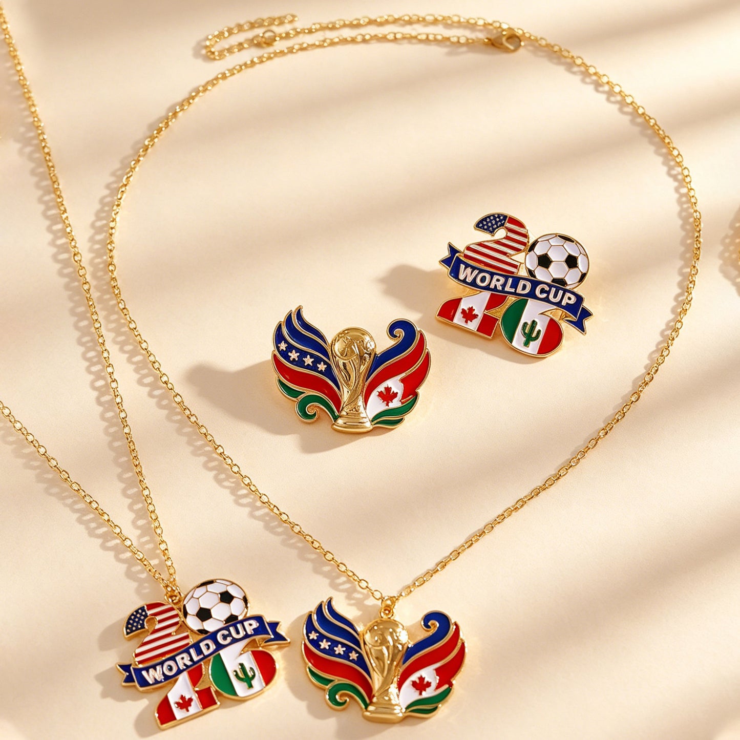 Collar y broche unisex con colgante de fútbol de aleación de zinc, estilo minimalista deportivo con goteo de aceite