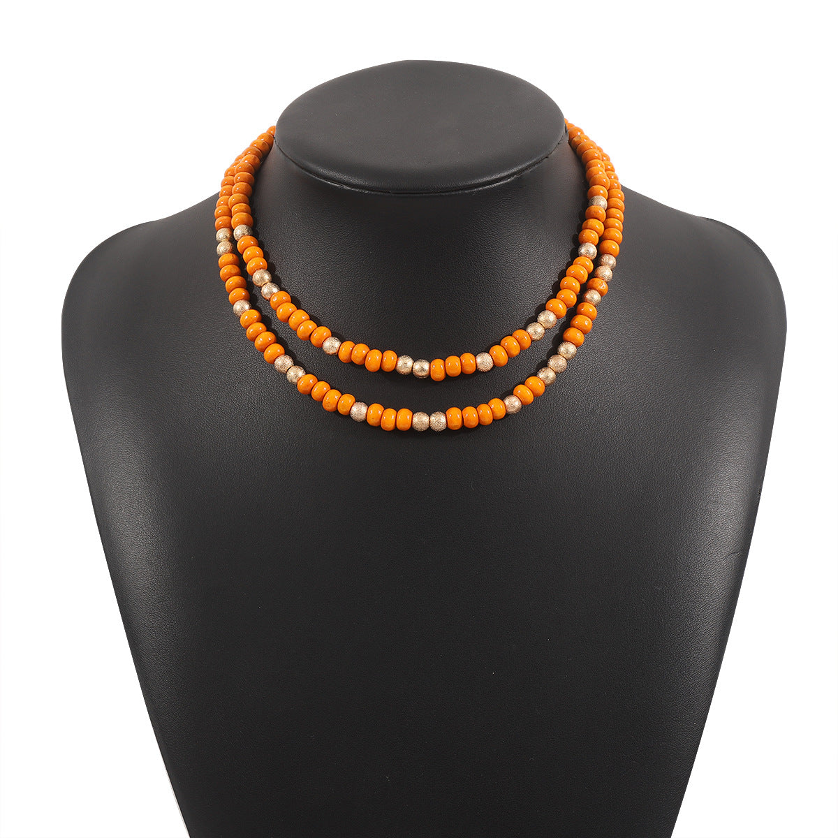 Collana Bohemien Arcobaleno Guardiano con Perline di Legno, Forma Geometrica e Artigianato Fatto a Mano Unisex per l'Estate