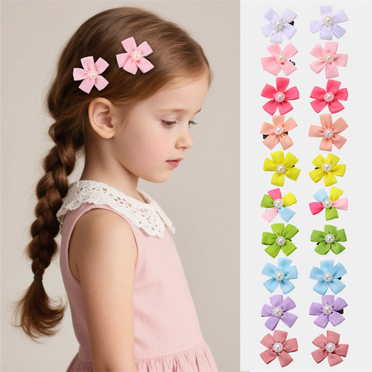 Fermaglio per capelli da bambina "Dolce Principessa" a forma di fiocco in resina plastica, molletta a farfalla laterale per bambine dai 3 ai 10 anni