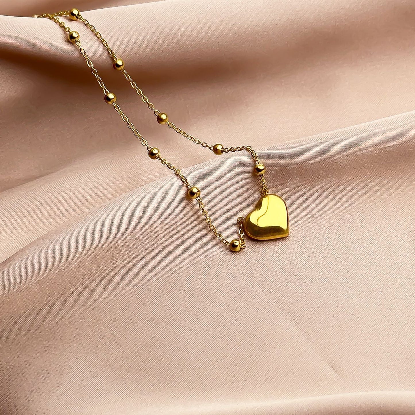Geometric Titanium Steel Plated Pendant Necklace with Snake Chain for Women