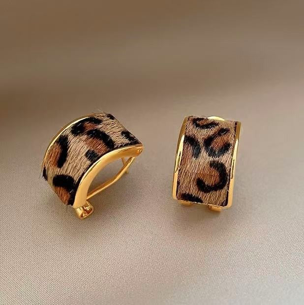 Orecchini pendenti in pelle geometrici minimalisti retrò con perni in argento sterling 925, finitura galvanizzata, da donna