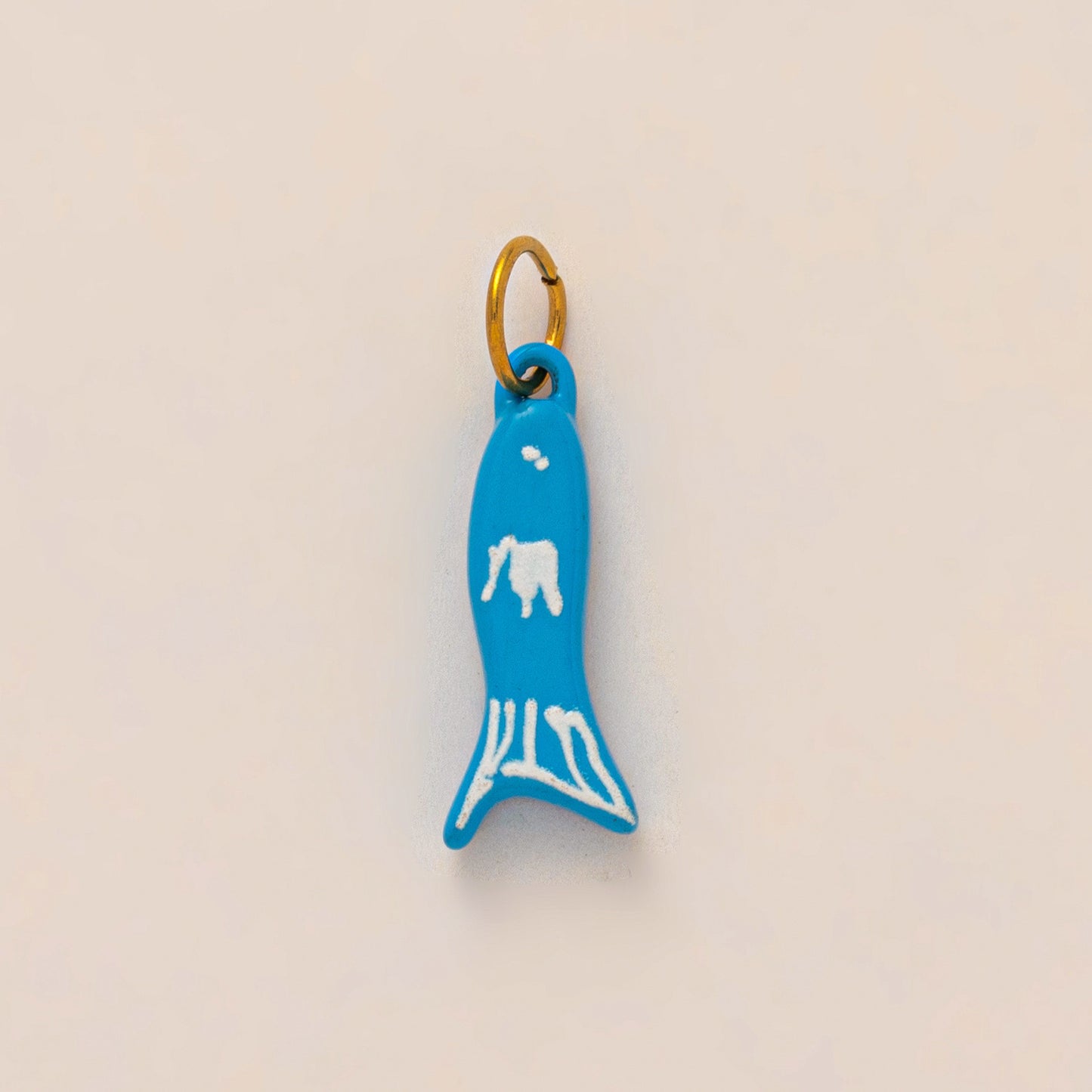Vintage 18K Gold Plated Stainless Steel Floral Cat Charm Bar