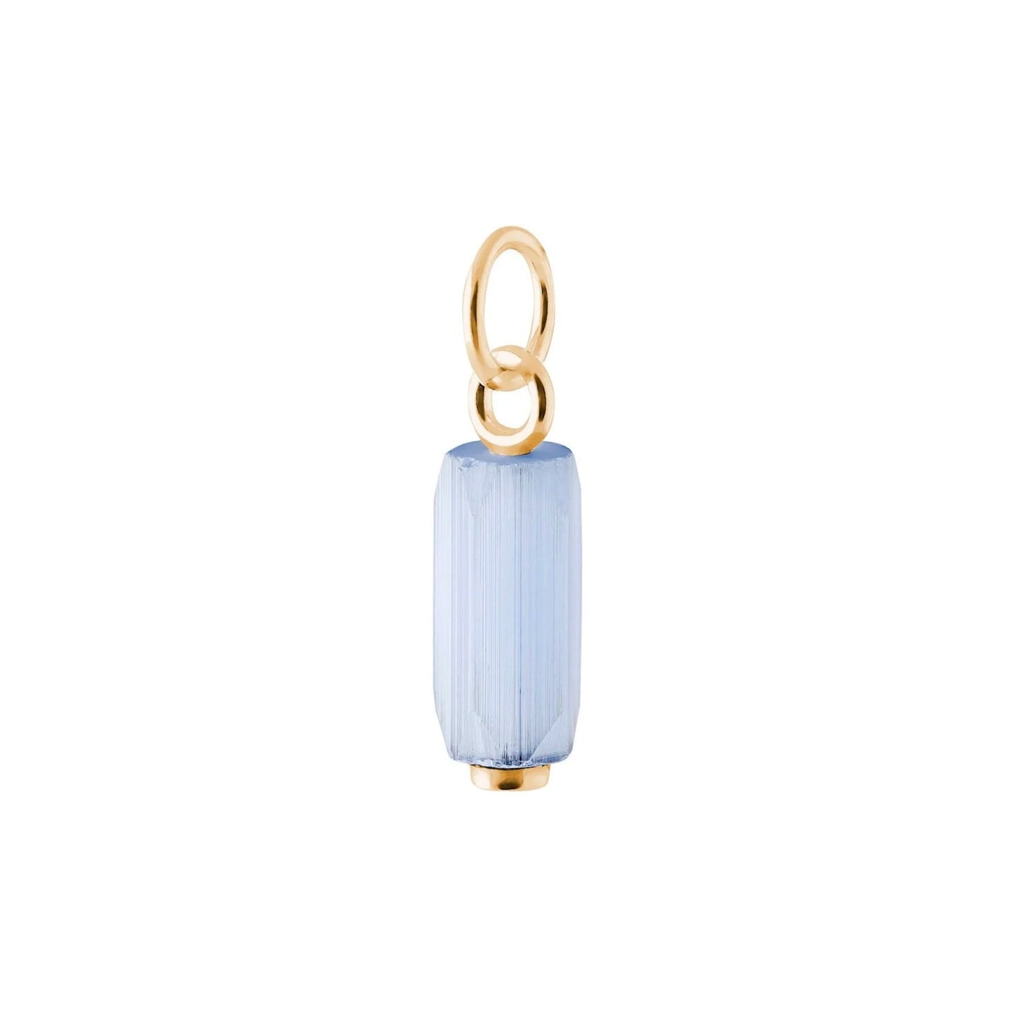 Vintage Stainless Steel PVD Gold Plated Natural Stone Pendant Charm Bar for Women
