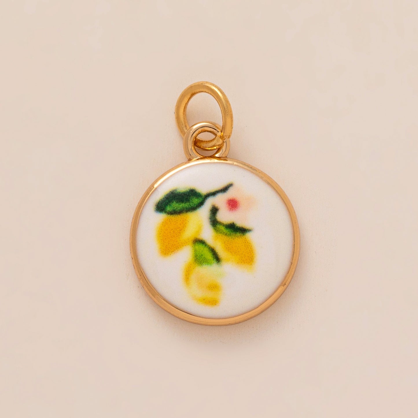 Heart Floral Plated Brass Charm Bar