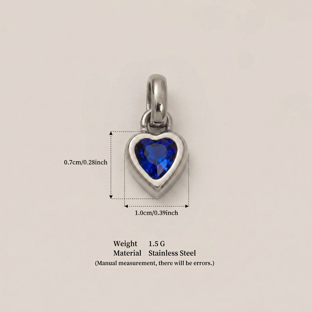 Minimalist Stainless Steel Heart Letter DIY Charm Bar Pendant Plated Necklace for Women