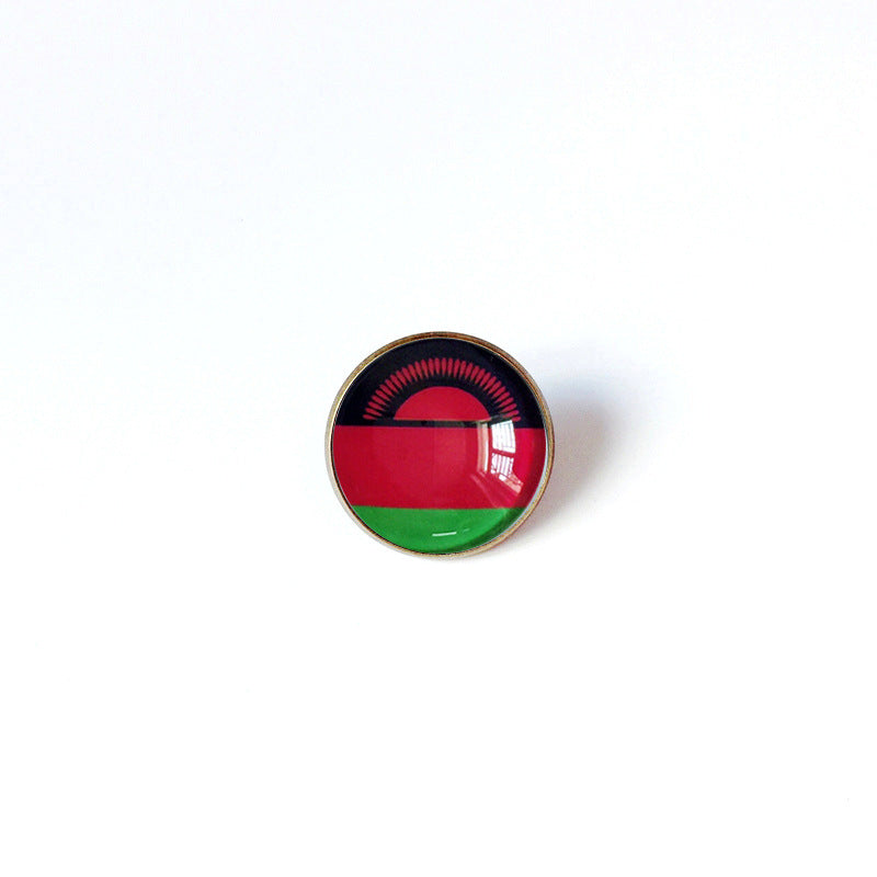 Pin de Solapa de Aleación Esmaltado Personalizado con Diseño de Bandera del Mundo para Hombres y Mujeres