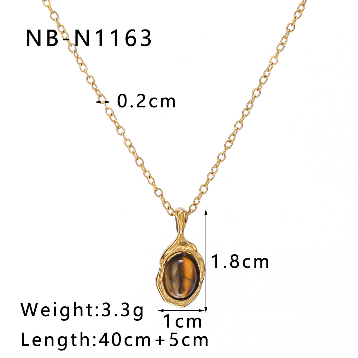 Vintage Stainless Steel Geometric Pendant Necklace for Women with Titanium Steel Inlay and 18K Vacuum Plated Finish