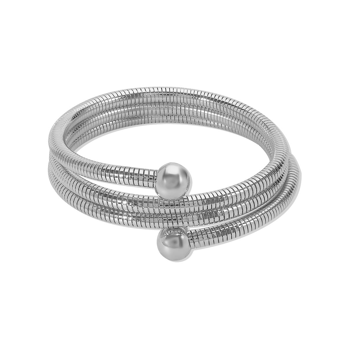 Pulsera de aleación geométrica minimalista con acabado chapado para mujer, brazalete de estilo urbano a la moda