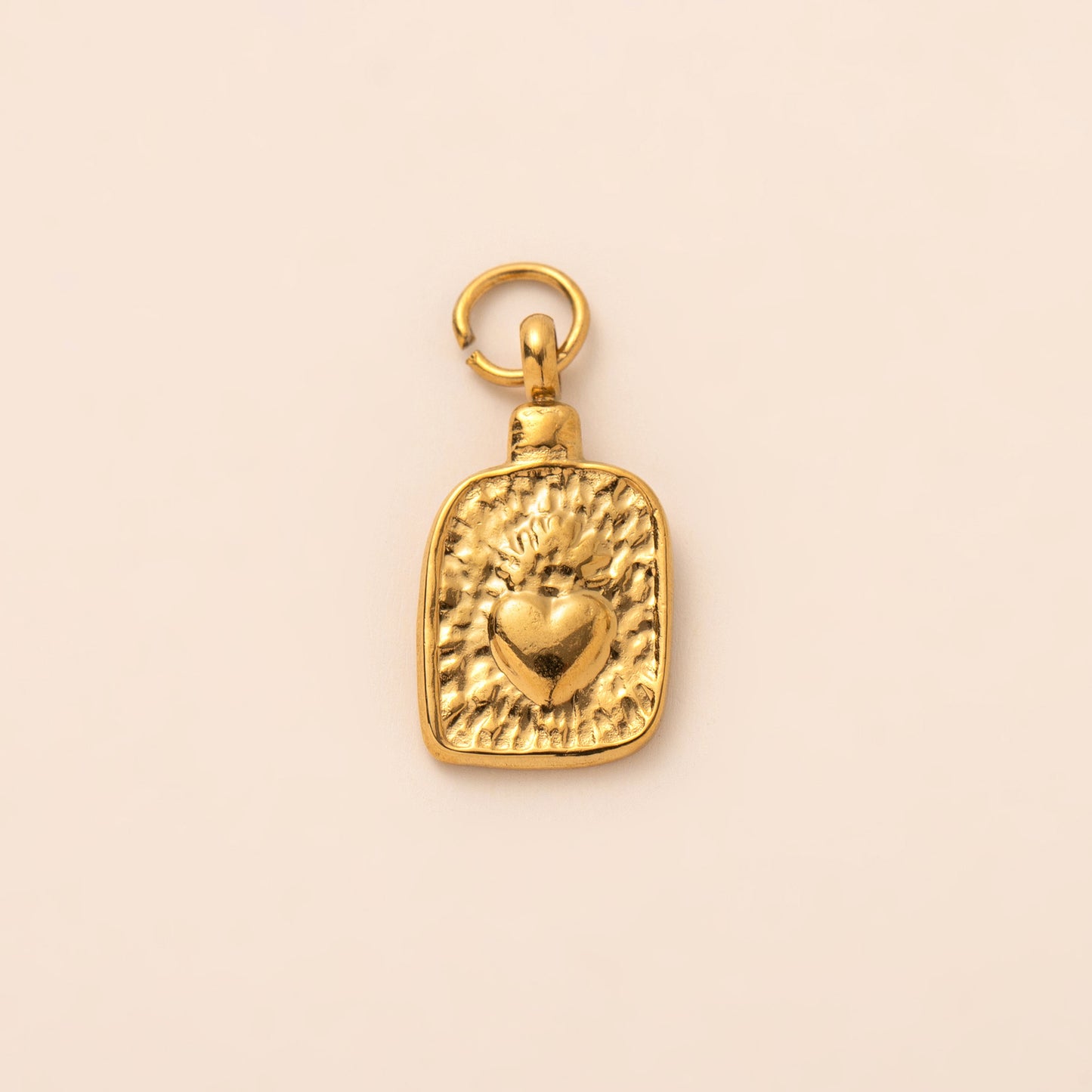 Casual 18K Gold Plated Stainless Steel Heart Geometric Pendant Necklace