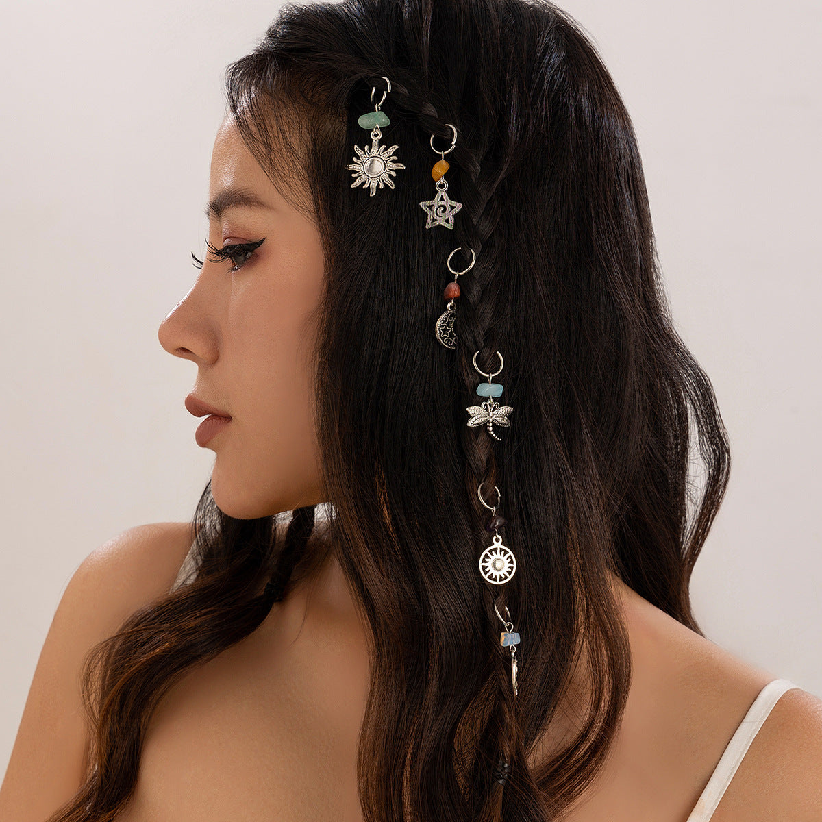 Hip-hop Plated Alloy Hair Clip with Star and Crown Design for Women
