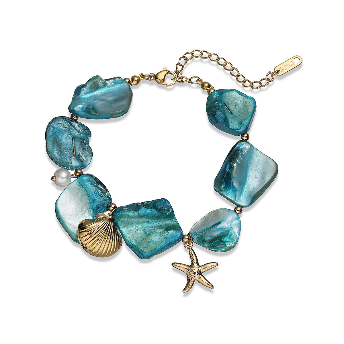Minimalist Stainless Steel Shell Pearl Jewelry Set for Women