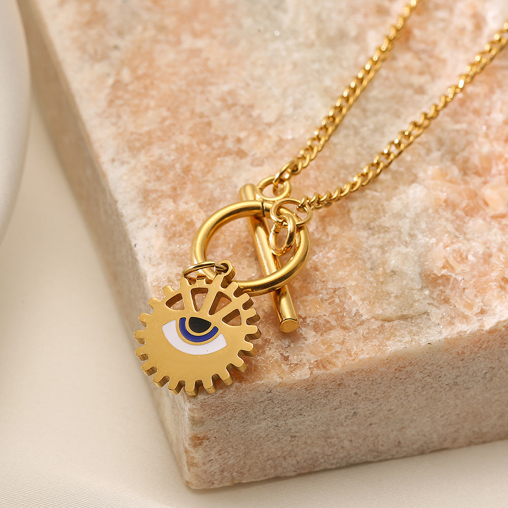 Collar de cadena con colgante de acero titanio minimalista con forma de corazón para mujer, con diseño de hoja, hipoalergénico