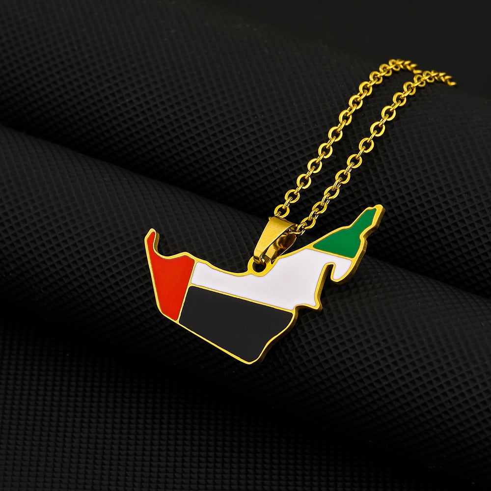 Collana con ciondolo geometrico minimalista in acciaio al titanio con catena a O in acciaio inossidabile galvanizzato per uomo e donna