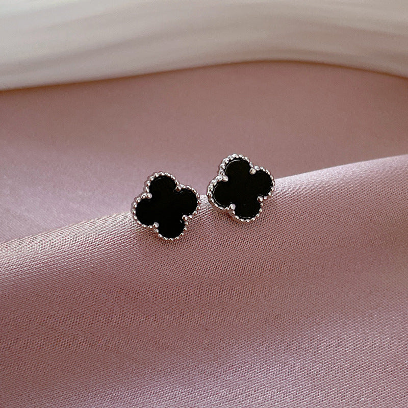 Minimalist Sweet Geometric Titanium Steel Plated Stud Earrings
