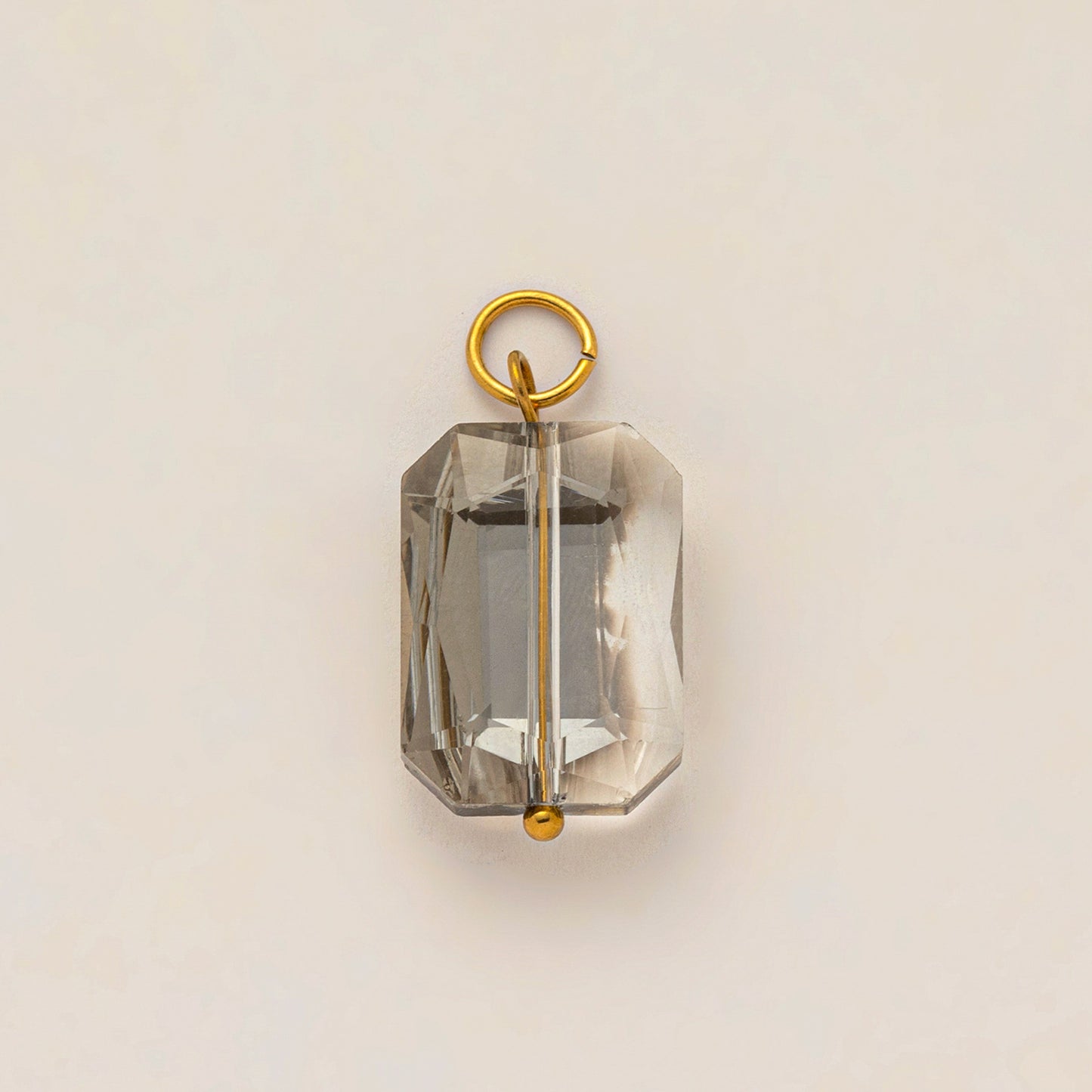 Vintage 18K Gold Plated Stainless Steel Birthstone Charm Bar for Women
