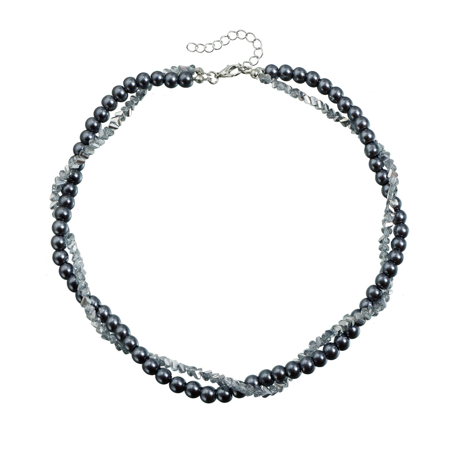Sweet Luxury Geometric Round Crystal Alloy Plated Necklace for Women