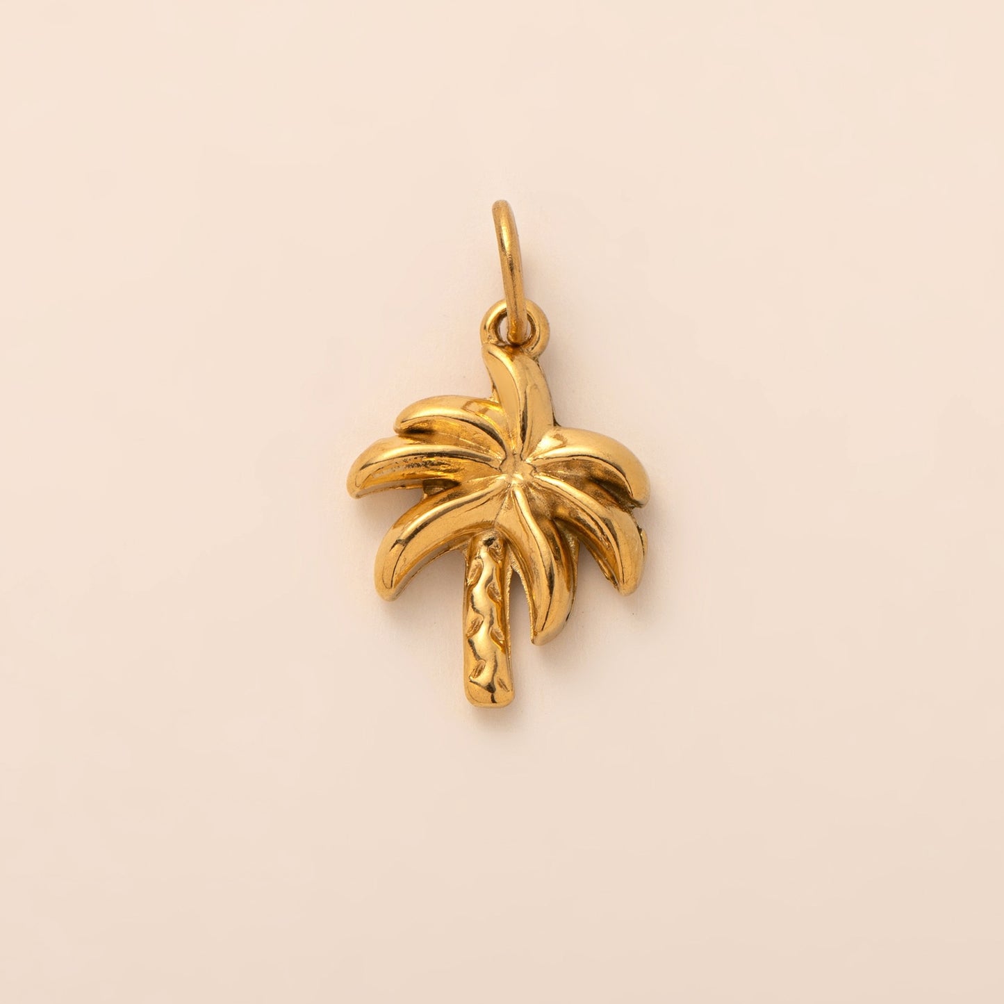 Vintage Gold Plated Stainless Steel Star Moon Palm Tree Bow Charm Bar