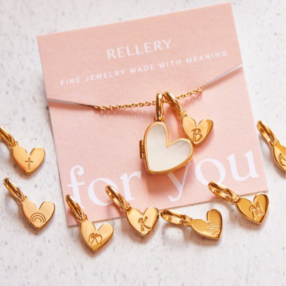Minimalist Heart Shape Stainless Steel PVD Gold Plated DIY Charm Bar Necklace