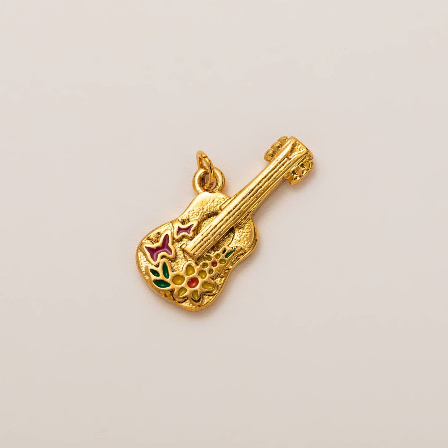 Colgante de barra con diseño de llave de acero inoxidable bañado en oro de 18 quilates de estilo vintage para mujer