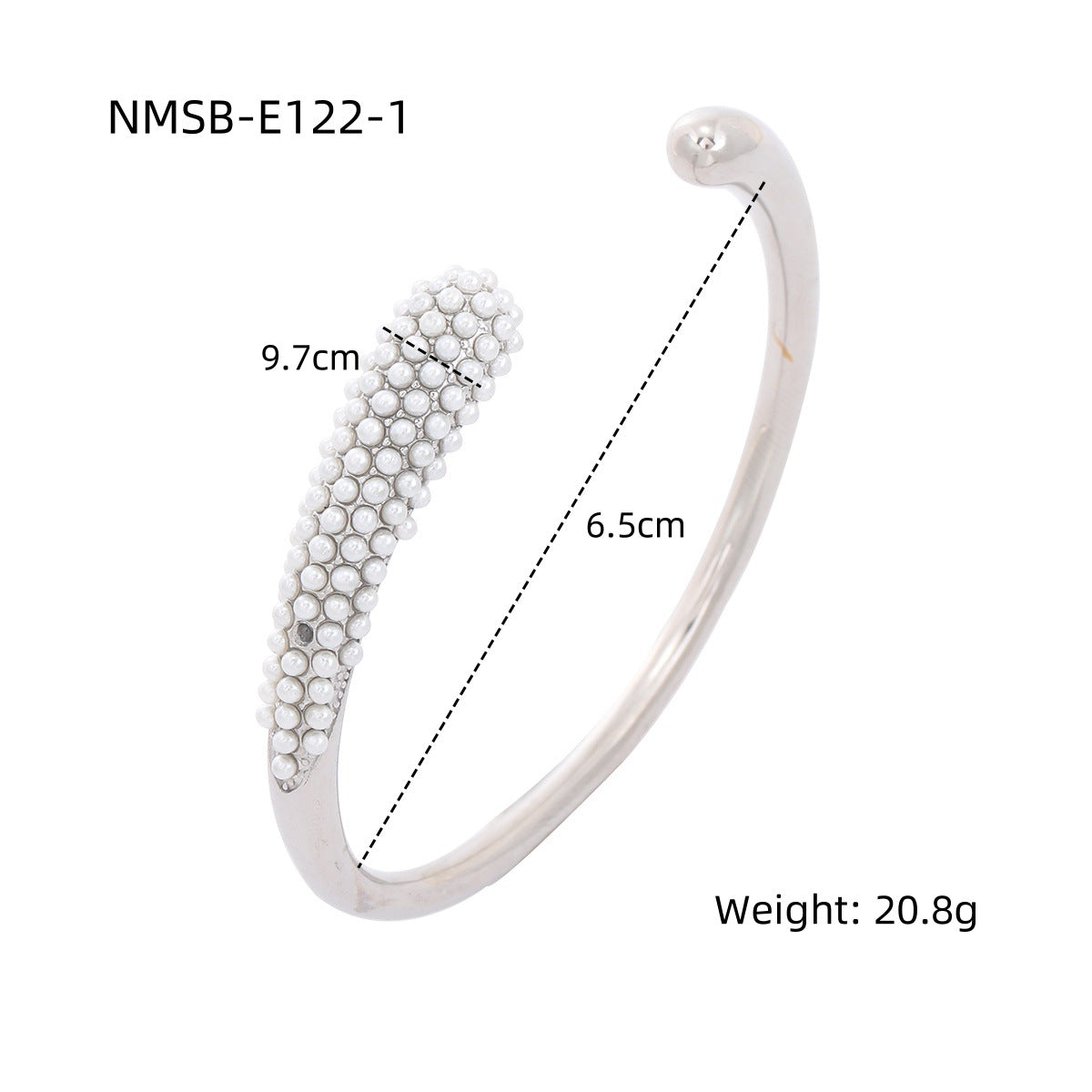 Fashionable Pearl-Embellished Titanium Steel Bracelet for Women with 18K Gold Plating, Minimalist Office Chic Style